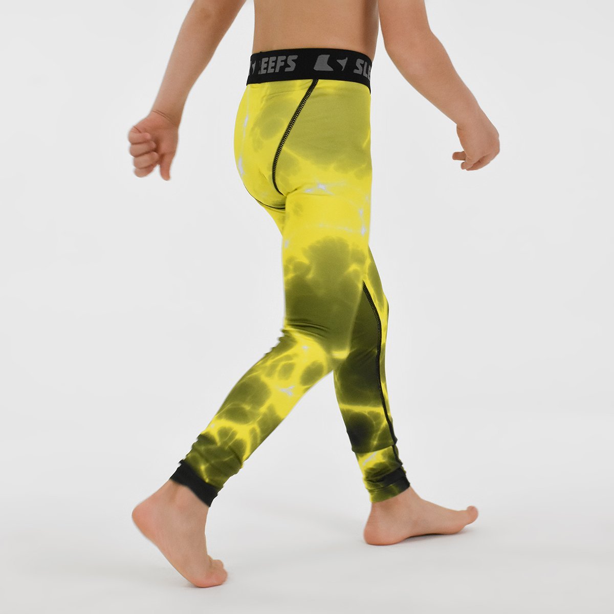 Electric Yellow Kids compression tights / leggings – timur-test-store