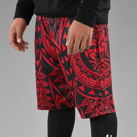 Oceanic Warrior Red Shorts