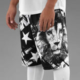 Stars with White Lion Shorts