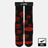 100 Emoji Black soft socks