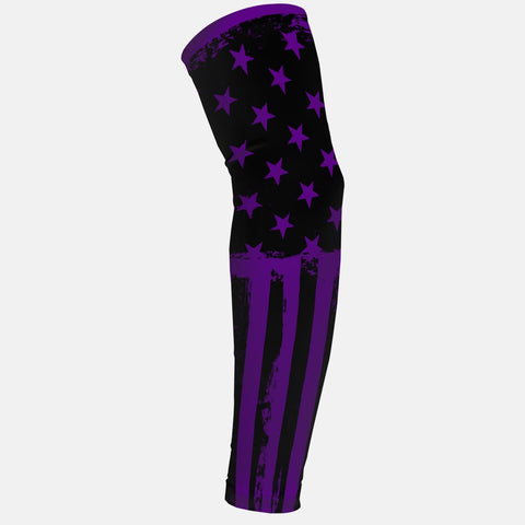 Brushed Purple Tactical USA Flag Arm Sleeve