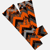 Zig Zag Orange Black Gray Arm Sleeve