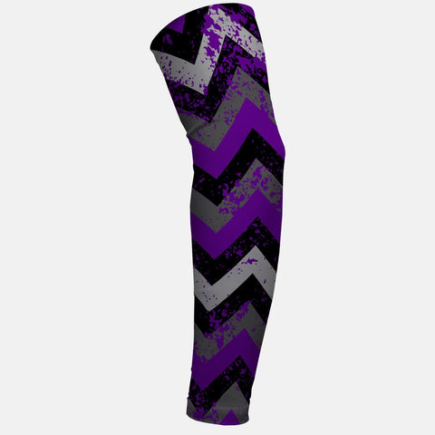 Zig Zag Purple Black Gray Arm Sleeve