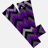 Zig Zag Purple Black Gray Arm Sleeve