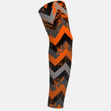 Zig Zag Orange Black Gray Arm Sleeve