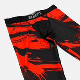 Fury Red Compression 3/4 tights / leggings