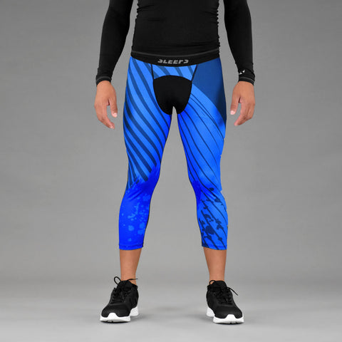 Aerial Blue Compression 3/4 tights / leggings