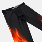 Black Fire Compression 3/4 tights / leggings