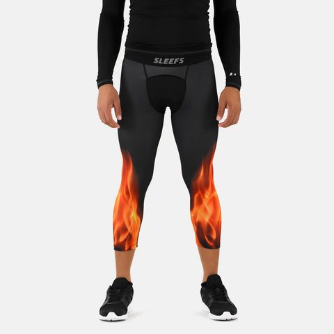 Black Fire Compression 3/4 tights / leggings