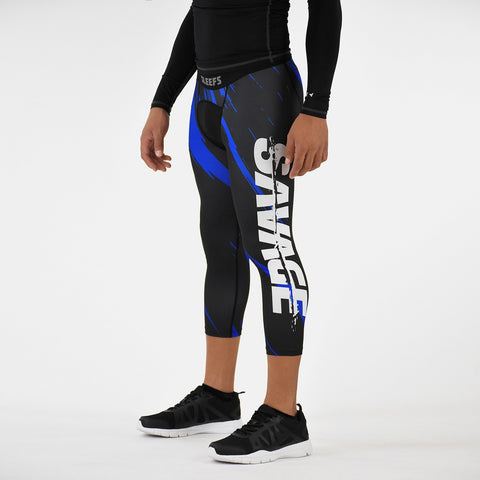 Sleefs Savage Blue Compression 3/4 tights / leggings