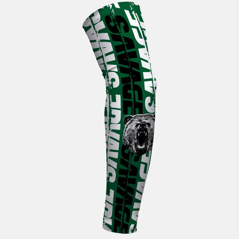 SLEEFS Savage Bear Green Arm Sleeve