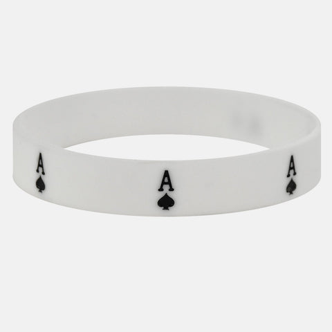 Aces White Wristband