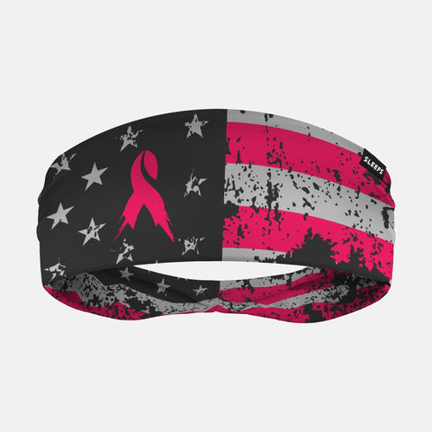 Sleefs BCA Pink Ribbon American Clutch Pink Double-sided Wide Headband