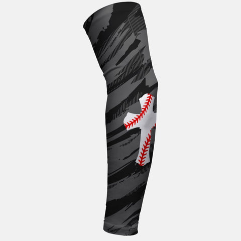 Baseball Cross Black OPS Kids Arm Sleeve