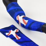 Baseball Cross Blue Kids Arm Sleeve