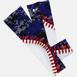 Baseball Digital Ultra Blue and Gray Arm Sleeve