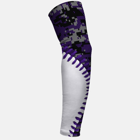 Baseball Digital Ultra Purple and Gray Arm Sleeve