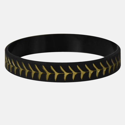 Baseball Black and Gold wristband