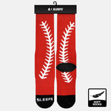 Baseball Lace Red soft socks