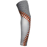 Baseball White and Gray arm sleeve