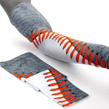 Baseball White and Gray arm sleeve