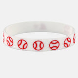 White Baseballs wristband