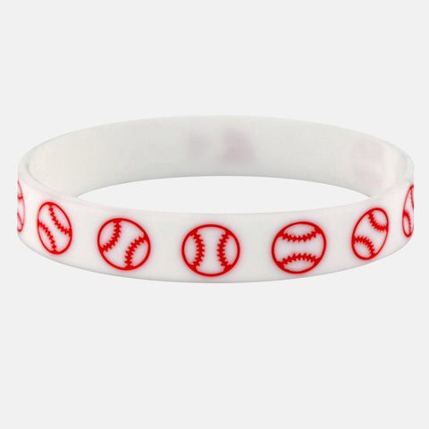 White Baseballs wristband