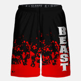 Beast Red and Black Shorts