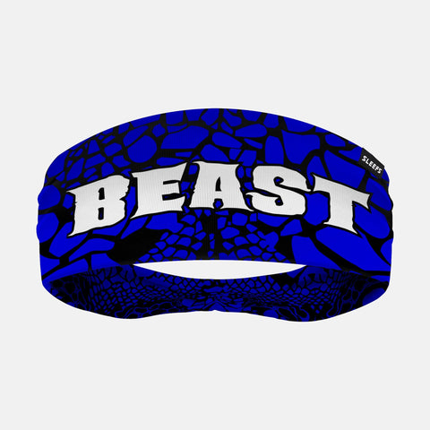 Beast Snake Blue Double-Side Wide Headband