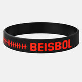 BEISBOL Black and red Wristband