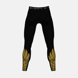 Icarus Black and Gold compression tights / leggings