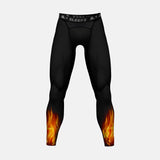 Black Fire Compression Tights / Leggings