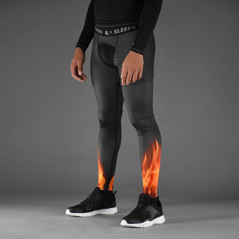 Black Fire Compression Tights / Leggings