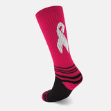 Sleefs BCA Pink Ribbon white ribbon soft socks