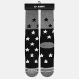 Black White Gray Stars Soft Socks
