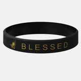 Blessed Black and gold wristband