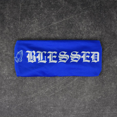 Blessed Navy Double-sided Wide Headband