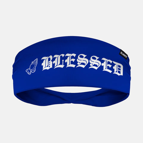 Blessed Navy Double-sided Wide Headband