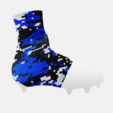 Digital camo Blue, Black and White Spats / Cleat Covers