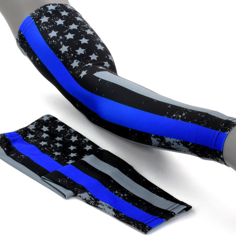 Tactical thin blue line arm sleeve