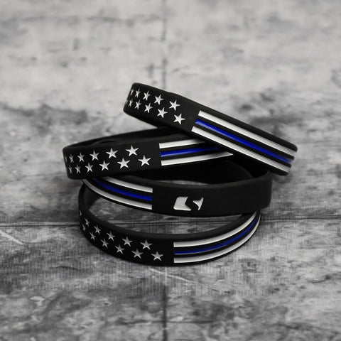Tactical Thin Blue Line Wristband