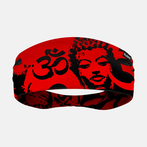 Buddha Red Double-Side Wide Headband