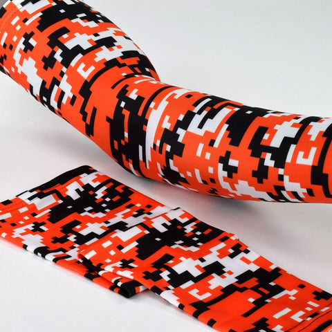 Digital Camo Orange Arm Sleeve