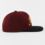 King Maroon and Gold Snapback Hat