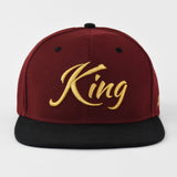 King Maroon and Gold Snapback Hat