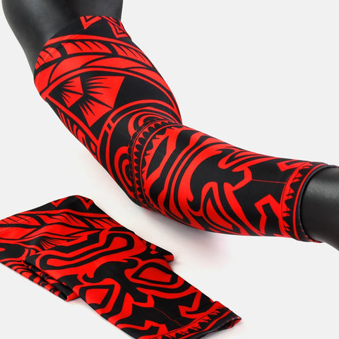 Oceanic Warrior Red Black Arm Sleeve