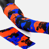 Corrosive Orange Black Blue Kids Arm Sleeve