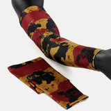 Corrosive Gold Black Maroon Arm Sleeve