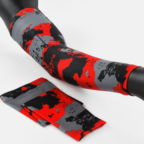 Corrosive Gray Black Red Arm Sleeve