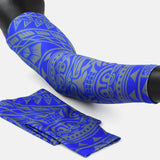 Oceanic Warrior Gray Blue Kids Arm Sleeve